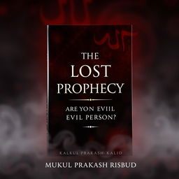 A book cover design featuring a dark, reddish-black background, creating a moody and atmospheric setting