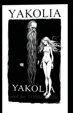 A striking book cover design for the title 'Yakolia and her Loneliness'