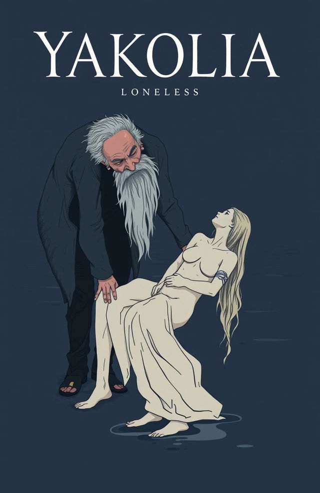 A book cover design for 'Yakolia and Her Loneliness', featuring dark themes