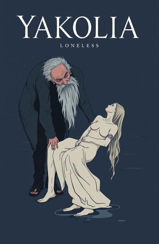 A book cover design for 'Yakolia and Her Loneliness', featuring dark themes