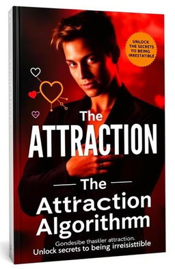 The book cover for 'The Attraction Algorithm' featuring a seductive image of a confident figure, partially obscured in shadows, exuding mystery and allure