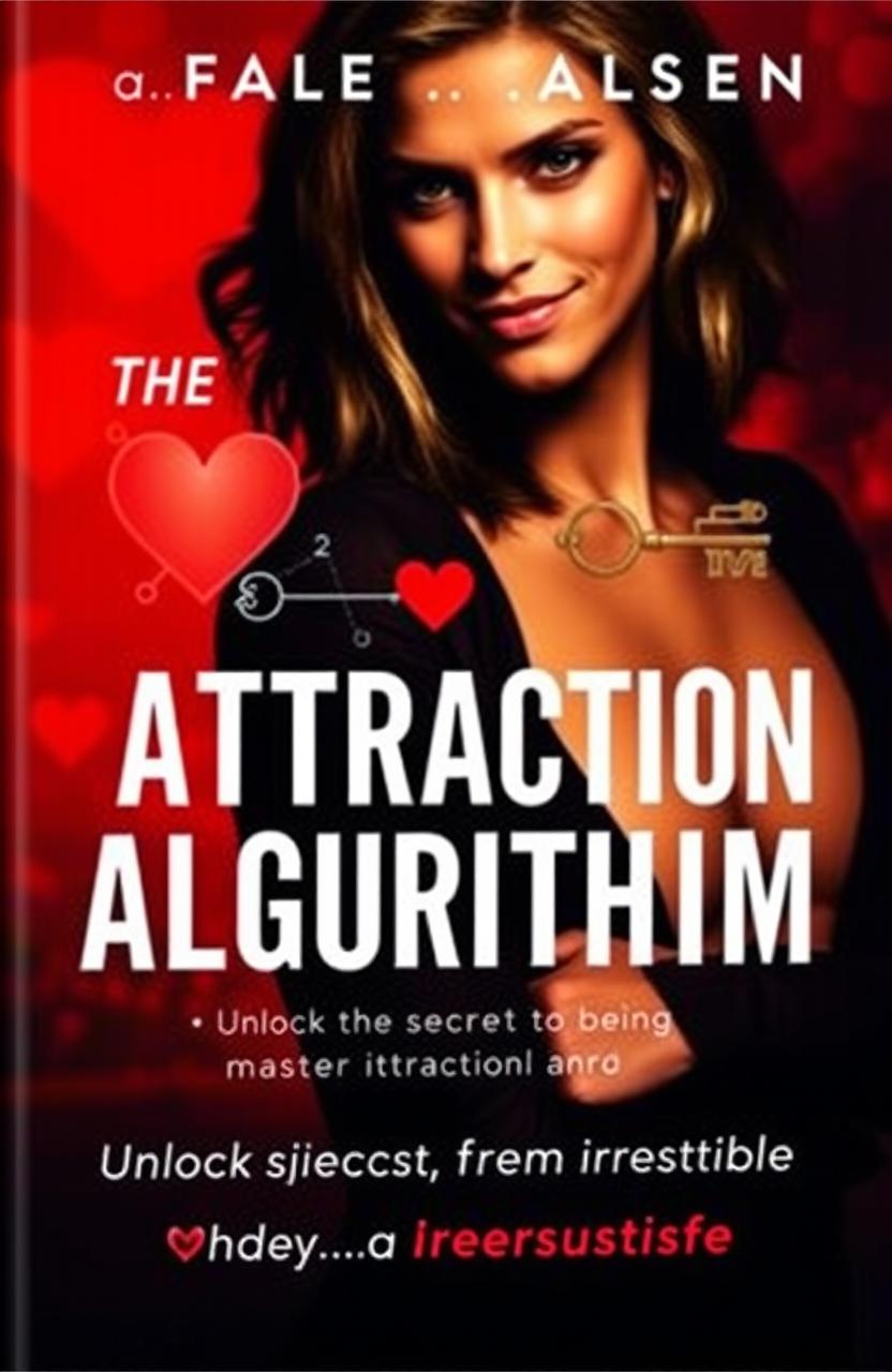 The book cover for 'The Attraction Algorithm' featuring a seductive image of a confident figure, partially obscured in shadows, exuding mystery and allure