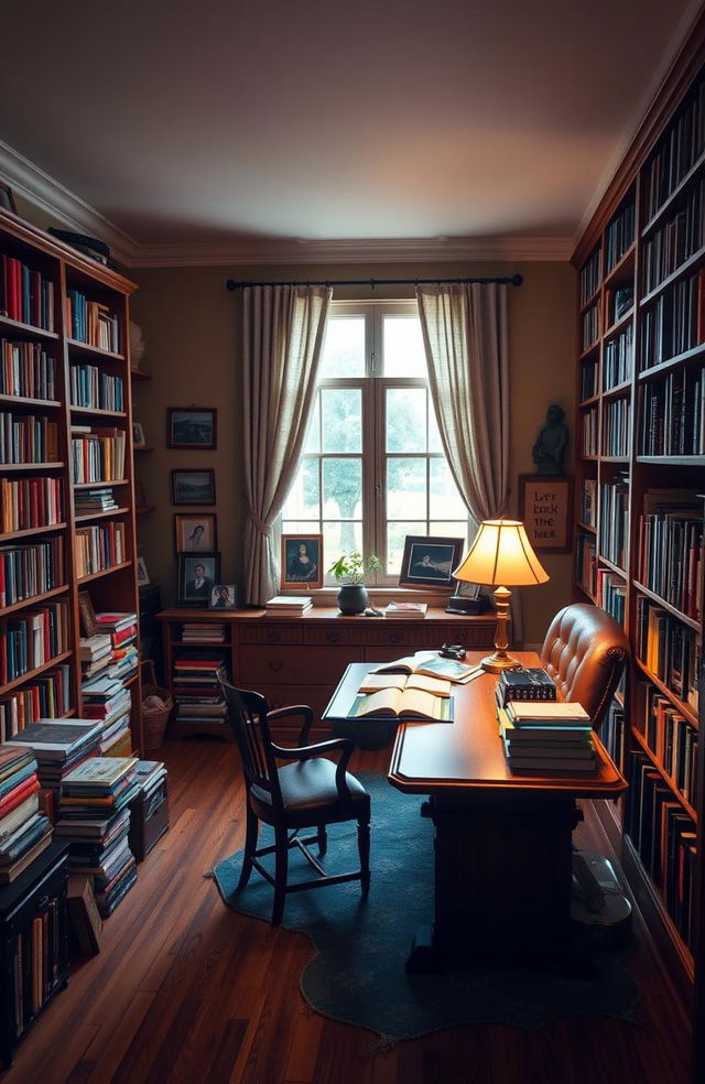 A cozy family study room filled with warmth and character