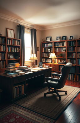 A cozy family study room filled with warmth and character