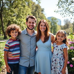 A joyful family portrait capturing a moment of togetherness