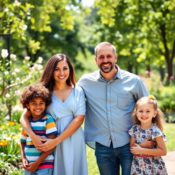A joyful family portrait capturing a moment of togetherness