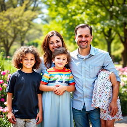 A joyful family portrait capturing a moment of togetherness