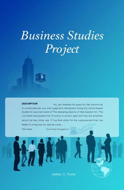 A sleek and modern front page design for a business studies project, featuring the title 'Business Studies Project' prominently at the top in an elegant font