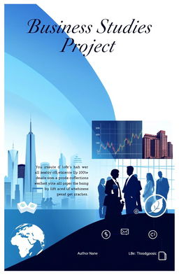 A sleek and modern front page design for a business studies project, featuring the title 'Business Studies Project' prominently at the top in an elegant font