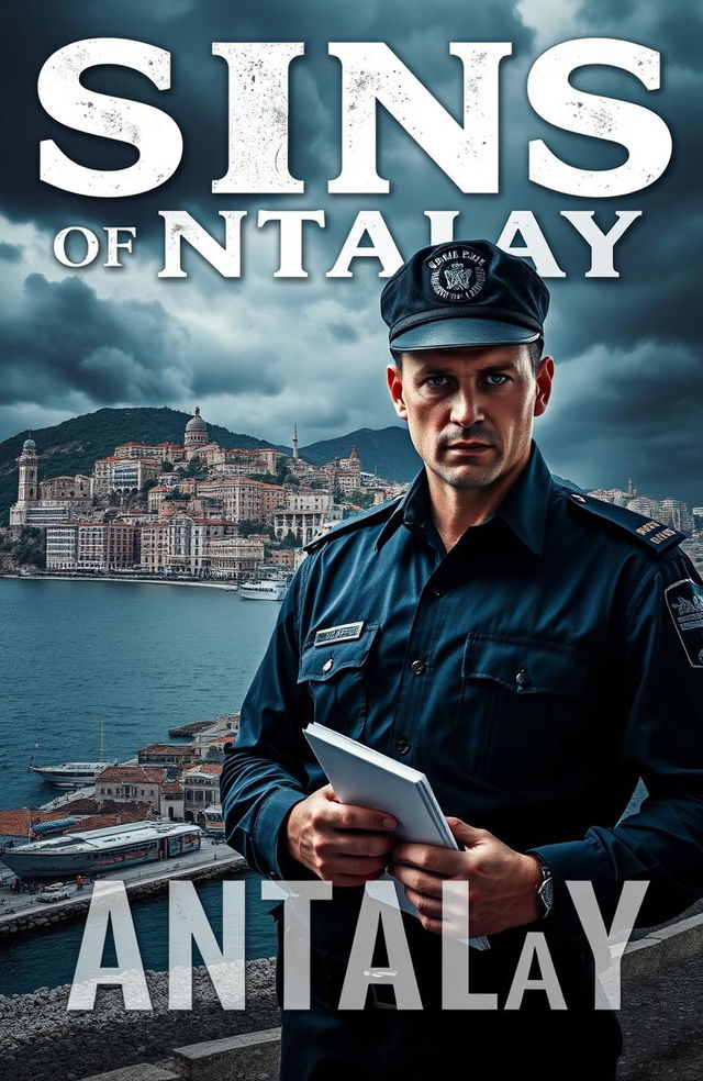 A dramatic cover for a thriller titled 'Sins of Antalya'