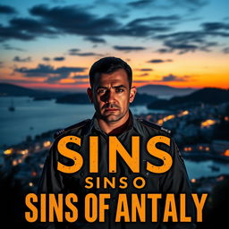A captivating cover for a thriller titled 'Sins of Antalya'