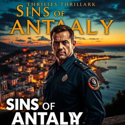A captivating cover for a thriller titled 'Sins of Antalya'