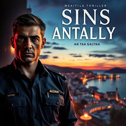 A captivating cover for a thriller titled 'Sins of Antalya'