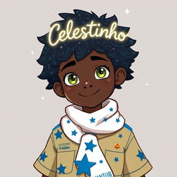 A character inspired by stars and constellations, embodying a youthful and vibrant appearance