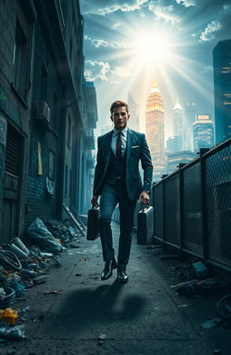 The embodiment of Success, capturing the contrast between the dusty back alleys and the bright lights of glory