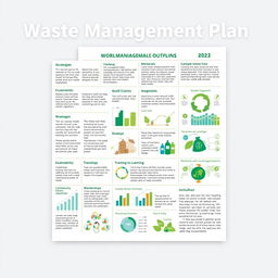Create a detailed waste management plan that outlines strategies for reducing, reusing, and recycling waste materials