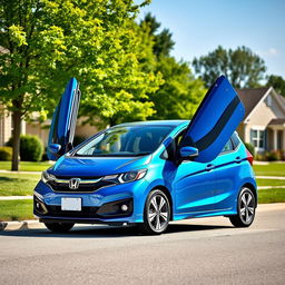 A compact car featuring distinctive plastic panels on the doors and a family-oriented body kit, designed for versatility and practicality
