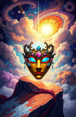 A visually striking artwork depicting the concept of 'brilliant lies'