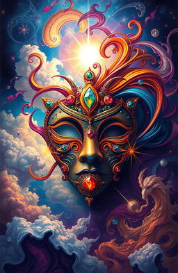 A visually striking artwork depicting the concept of 'brilliant lies'