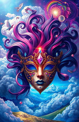 A visually striking artwork depicting the concept of 'brilliant lies'
