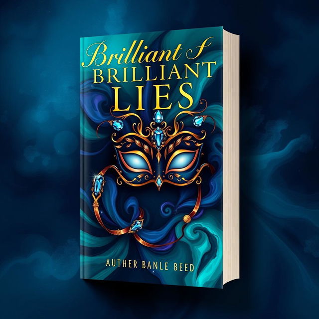 A captivating book cover design for 'Brilliant Lies'