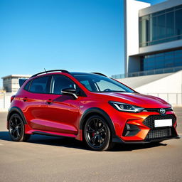 A sleek and stylish family hatchback that also has sporty features, showcasing a lightweight body with plastic side panels that highlight its dynamic design