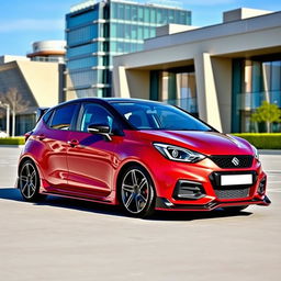 A sleek and stylish family hatchback that also has sporty features, showcasing a lightweight body with plastic side panels that highlight its dynamic design