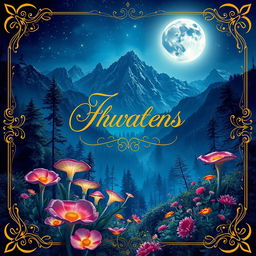 A stunning book cover design featuring an enchanting fantasy landscape