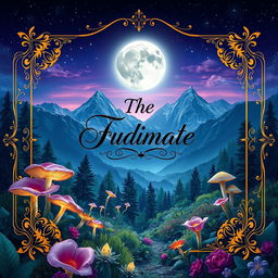 A stunning book cover design featuring an enchanting fantasy landscape
