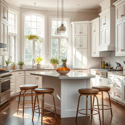 A beautifully styled kitchen filled with modern appliances