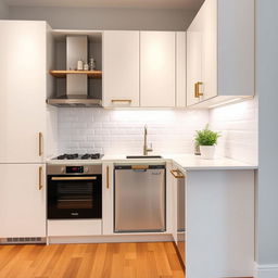 A modern kitchen design measuring 2
