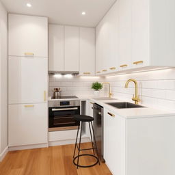 A modern kitchen design measuring 2