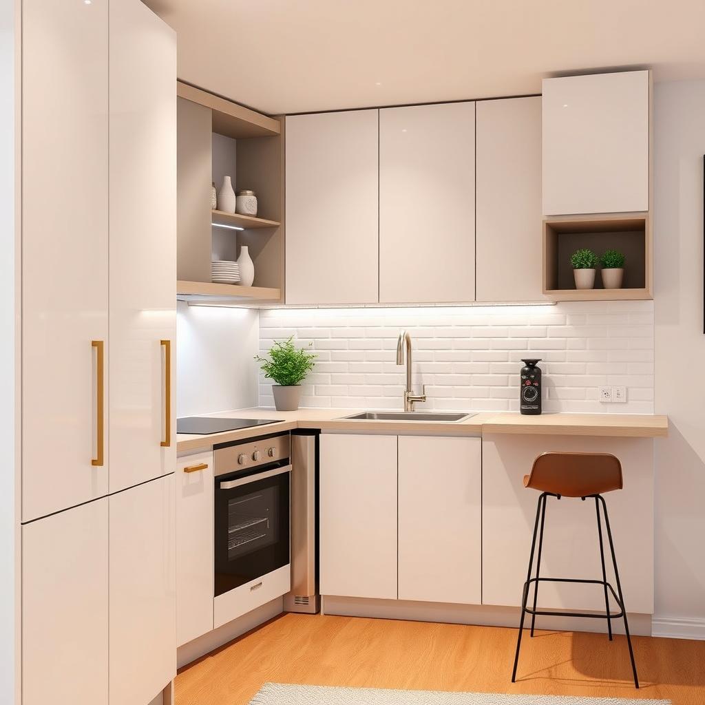 A modern kitchen design measuring 2