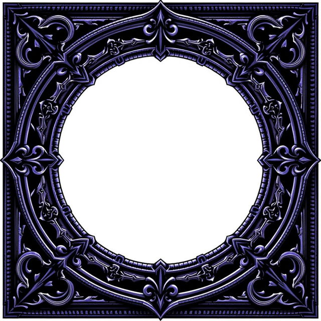 A gothic-style frame designed to encircle a name for coloring