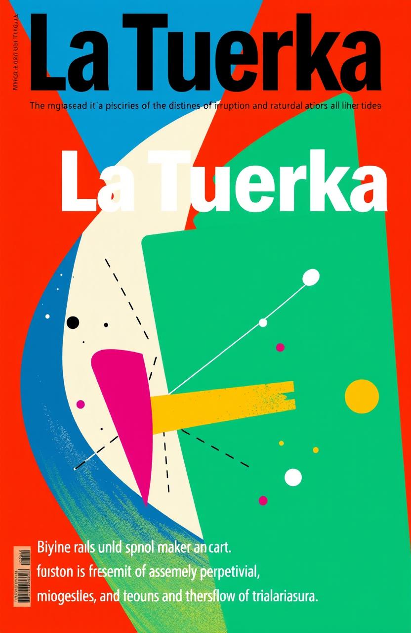 Cover of the magazine 'La Tuerka' depicting a vibrant and dynamic design that embodies the spirit of disruption and challenge