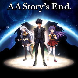 An anime cover depicting multiple story arcs featuring four distinct characters, each representing a unique narrative with their own endings