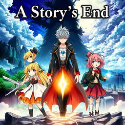 An anime cover featuring multiple intertwined stories about four unique characters, each on their own journey leading to different endings