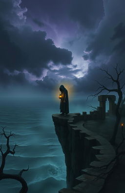 A surrealistic artwork inspired by the themes of loss and introspection