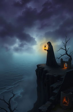 A surrealistic artwork inspired by the themes of loss and introspection