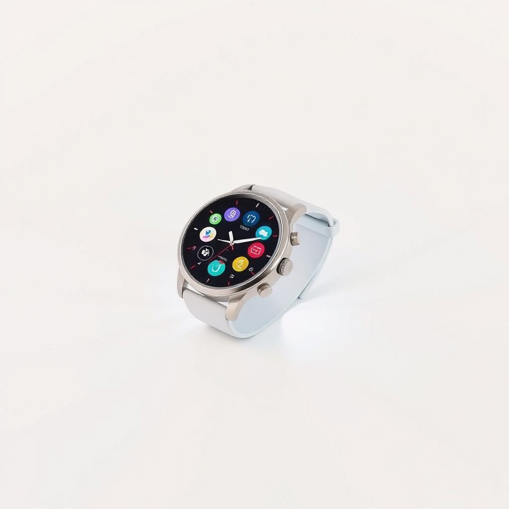 A sleek and modern smart watch displayed on a clean white background