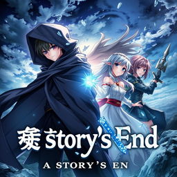 An anime cover that depicts four characters: two guys and two girls, representing multiple intertwined stories