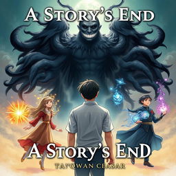 The cover of the book titled 'A Story's End' by Ta'qwan Ceasar, featuring a solitary guy in the middle with his back turned, showcasing an emotionless glance