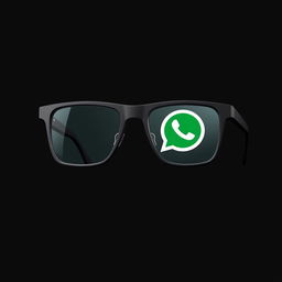 A modern and minimalist design of smart glasses featuring artificial intelligence, specifically designed to access WhatsApp messages effortlessly
