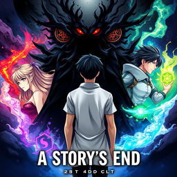 The cover of the book titled 'A Story's End' by Ta'qwan Ceasar, illustrated in a stunning anime style