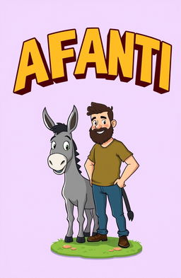 A cartoon-style illustration featuring the title "AFANTI" prominently displayed at the top