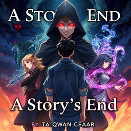 The cover of the book titled 'A Story's End' by Ta'qwan Ceasar, illustrated in an enchanting anime style