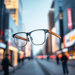 A stylish and modern pair of high-tech glasses branded as 'Dora', featuring a compact design with an integrated mini camera and advanced audio system