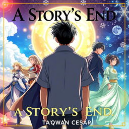 The cover of the book titled 'A Story's End' by Ta'qwan Ceasar, illustrated in an eye-catching anime style