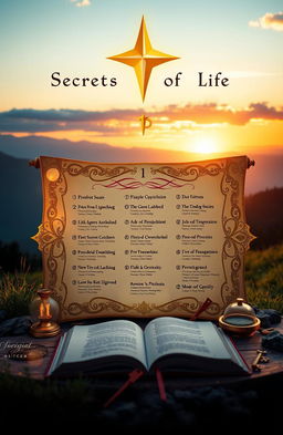A visually engaging representation of the 11 mysterious and unique secrets of life that lead to success
