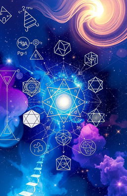 A visually stunning representation of 11 mysterious and unique formulas of life, shown in an abstract artistic style